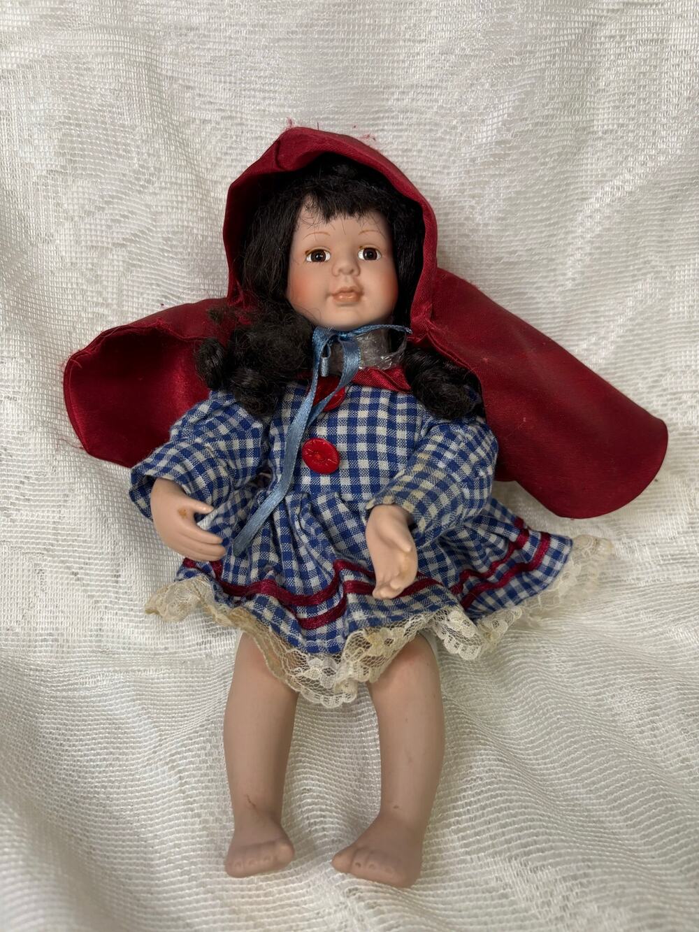 Seymour Mann 9.5" Porcelain Tiny Tots Storybook Little Red Riding Hood Doll